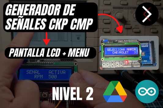 Generador de señales CKP CMP + Pantalla lcd + menu nivel 2